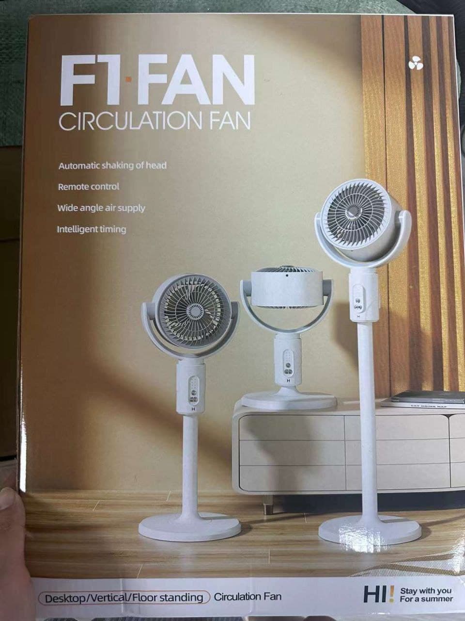 F1 rechargeable circulating fan